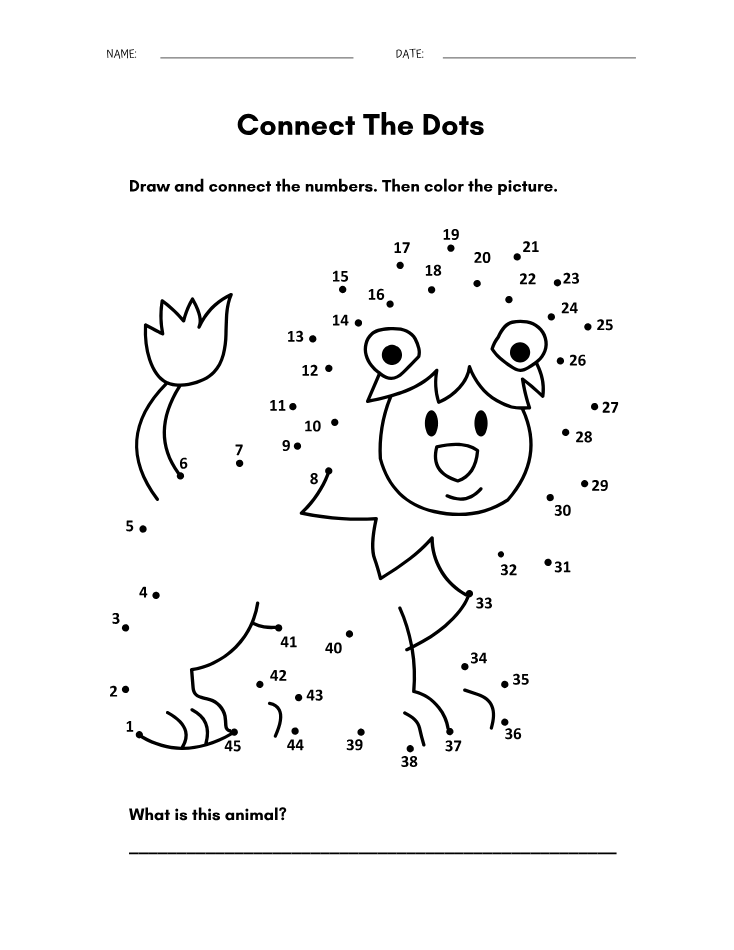 Preschool Lion Color by Number Worksheet - Free Printable PDF preview